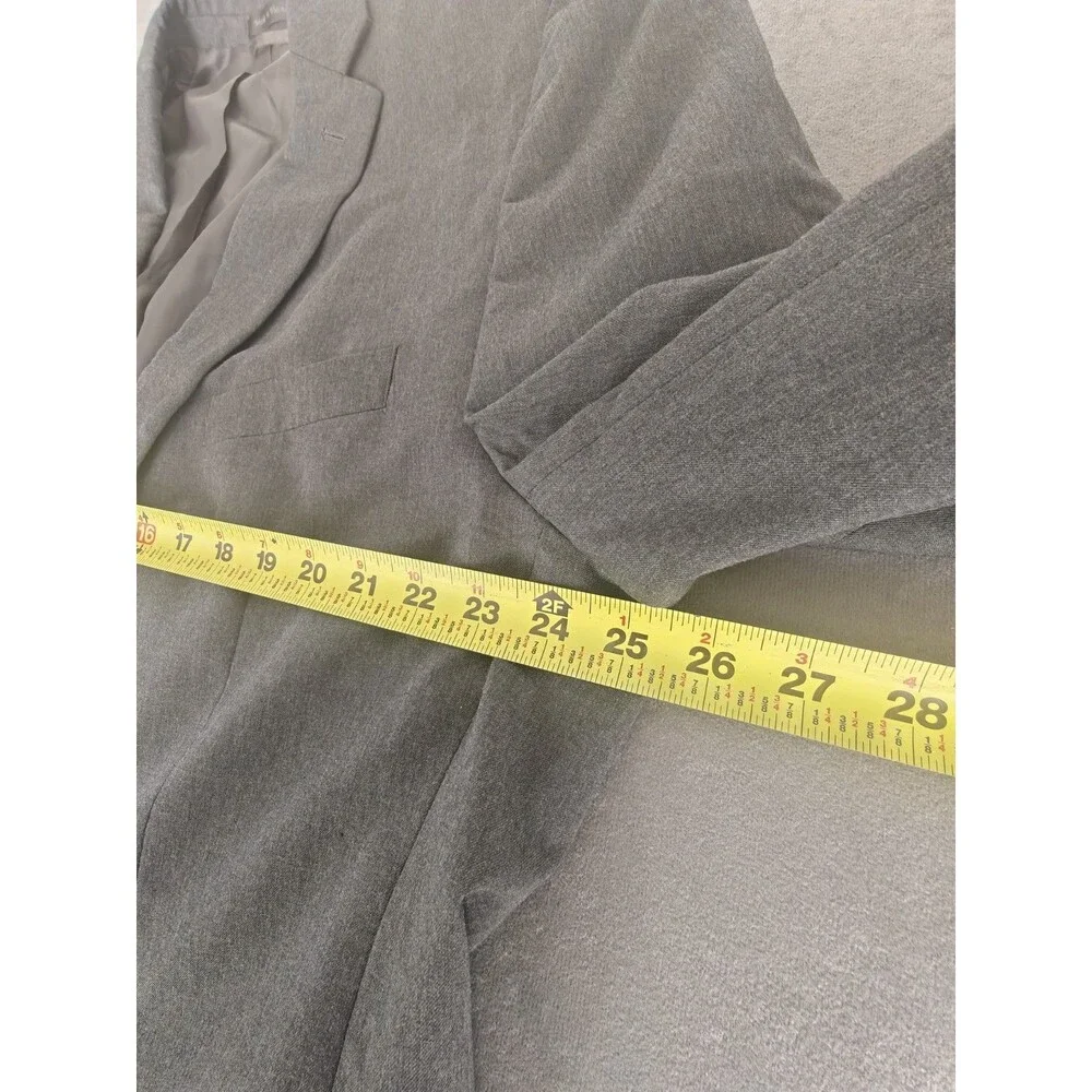 Van Heusen 48R Gray Suit Jacket Men's 2 Button Dress Blazer Classic Fit